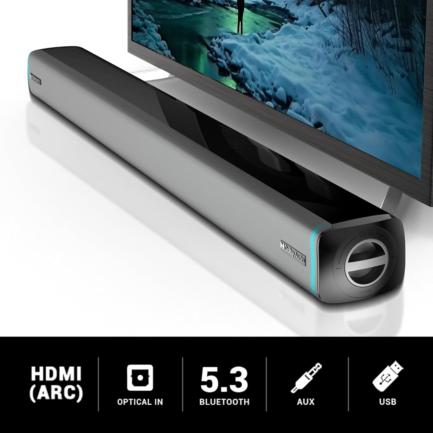 ZEBRONICS Juke bar 9550 pro 5.2 Soundbar (625 Watts), Dolby Audio, Dual Wireless Subwoofer &amp; Satellite, BT v5.3, HDMI ARC, Optical, Powerful Bass, RGB LED Lights, Wall Mountable - View 6