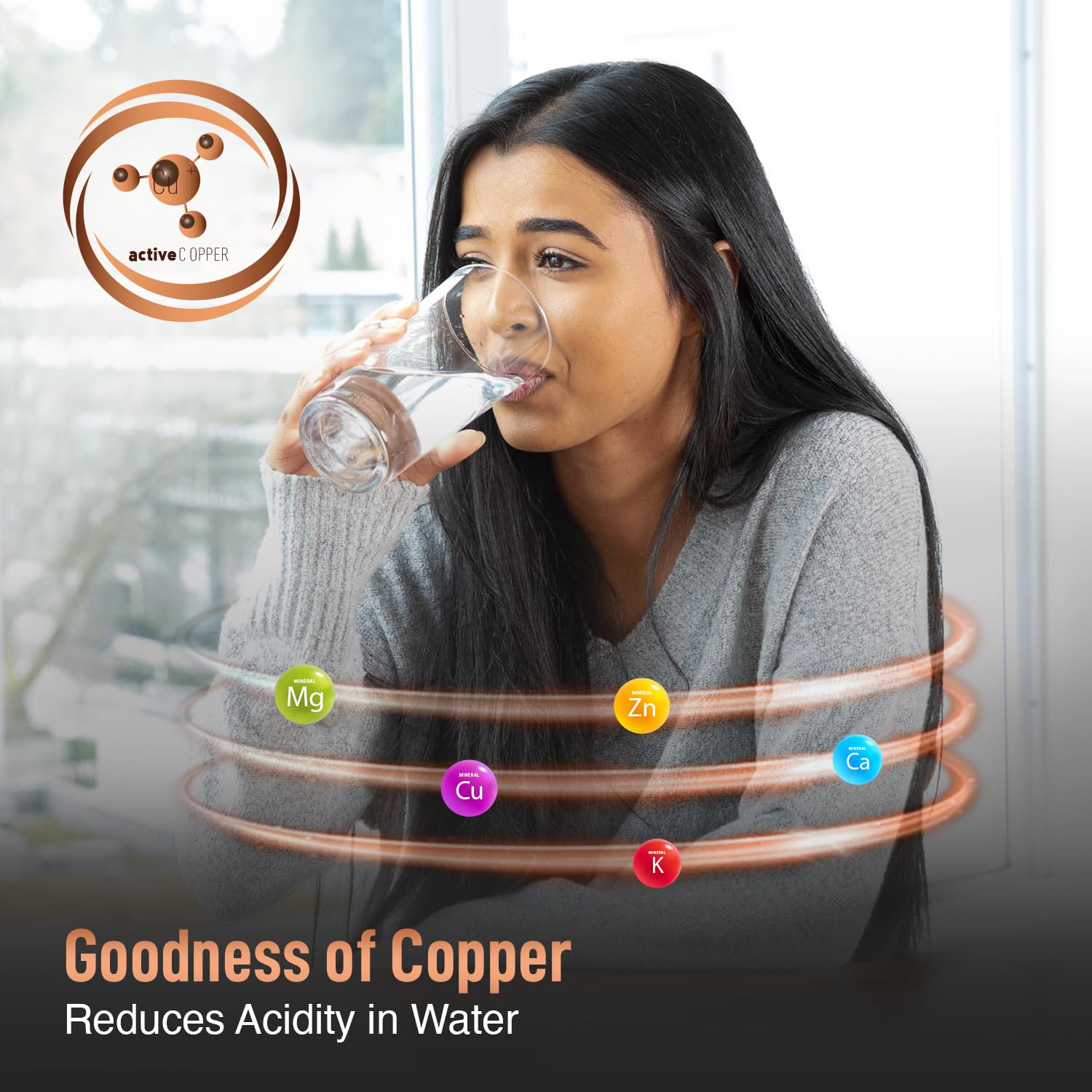 KENT Supreme Plus Alkaline+Copper RO Water Purifier | RO+UV+UF+Alk +Cu+TDSControl+UV LED Tank|Advanced ROTech for Sabse Shudh Paani | Auto Flush | 8L| 20LPH | Ideal for Borewell/Tanker/Municipal Water - View 3