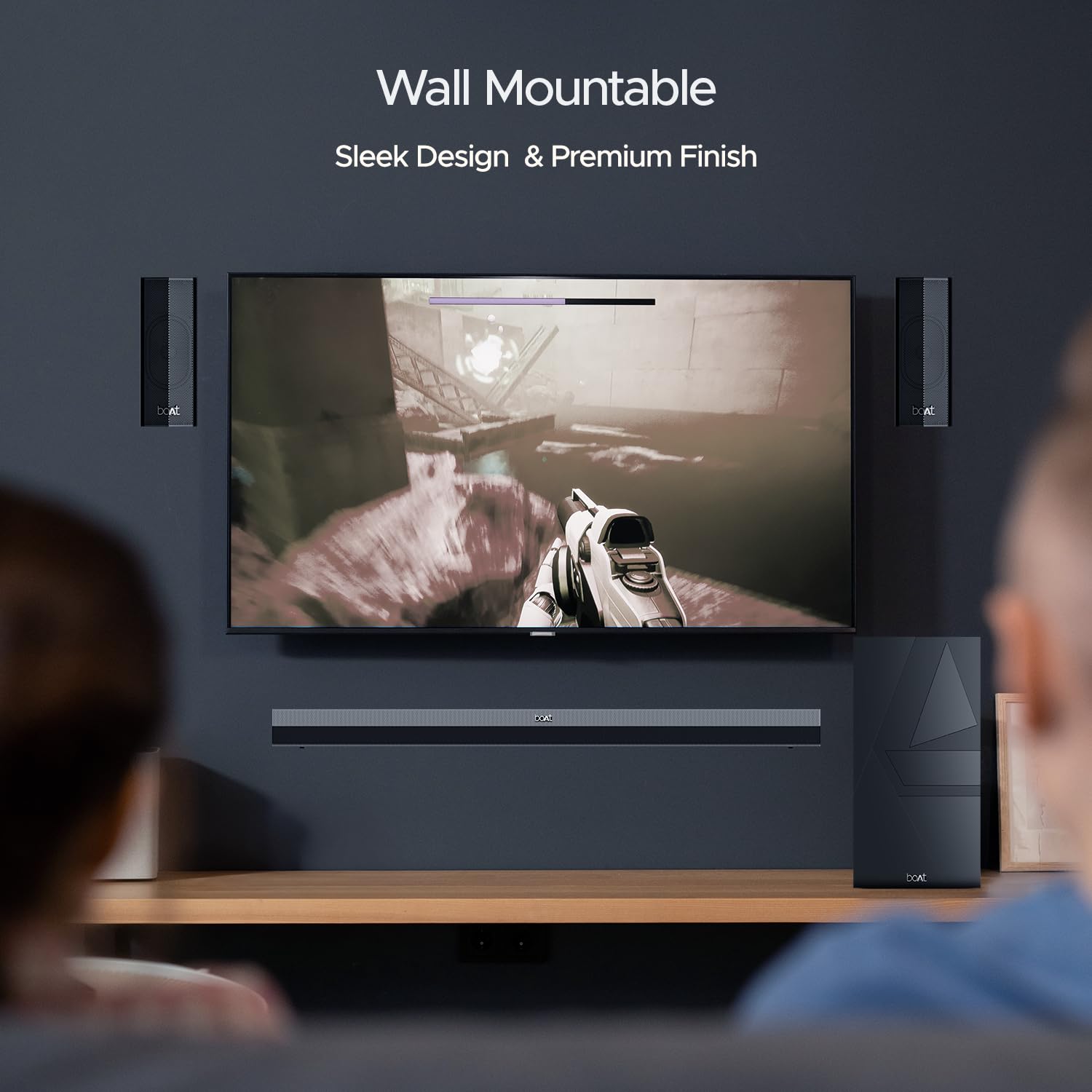 Boat Aavante Bar 3600/3500, 500W Signature Sound,5.1CH, Wall Mountable Design, Bass &amp; Treble with Master Remote Control, Bluetooth Sound Bar, Home Theatre Soundbar Speaker (Premium Black) - View 7