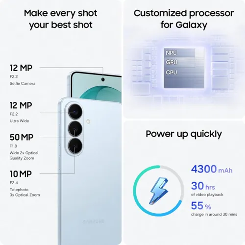 Samsung Galaxy S26 5G (12GB RAM, 512GB Storage) Exynos 2600 | 4300 mAh Battery | AI Phone | Cobalt Violet - View 3
