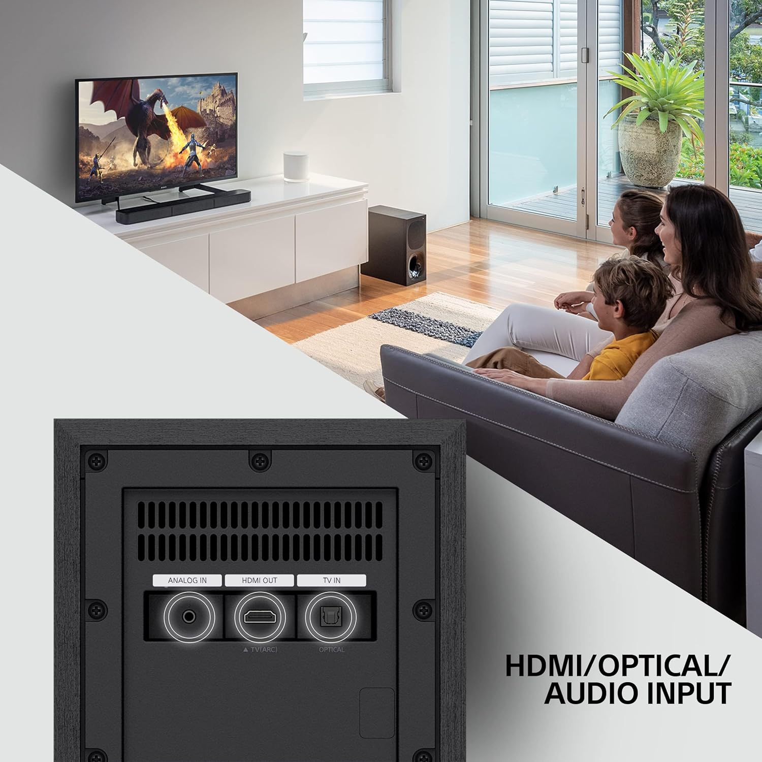 Sony HT-S20R Real 5.1ch Dolby Digital Soundbar for TV with subwoofer and Compact Rear Speakers, 5.1ch Home Theatre System (400W,Bluetooth & USB Connectivity, HDMI & Optical connectivity) - View 5