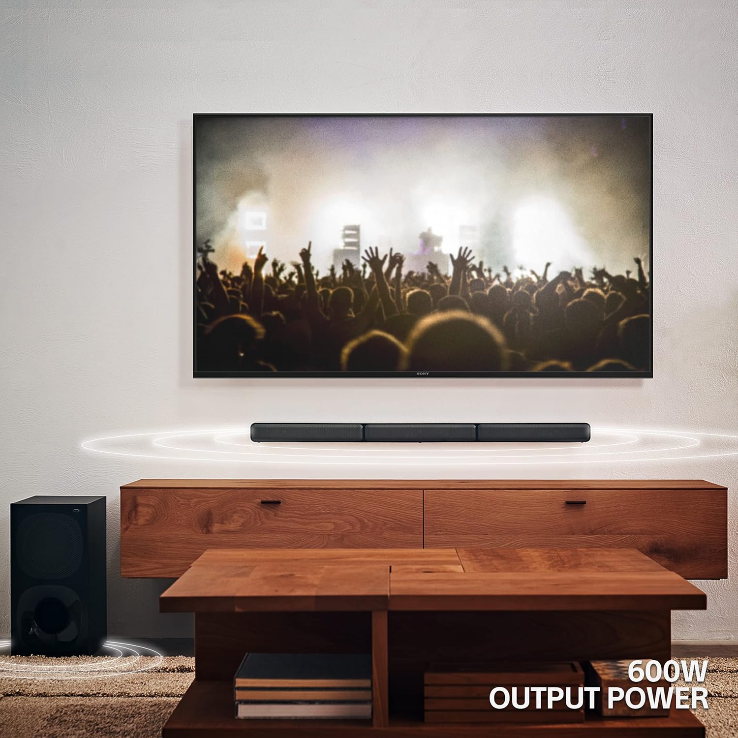 Sony HT-S40R Real 5.1ch Dolby Audio Soundbar for TV with Subwoofer & Wireless Rear Speakers, 5.1ch Home Theatre System (600W, Bluetooth & USB Connectivity, HDMI & Optical Connectivity, Sound Mode) - View 6