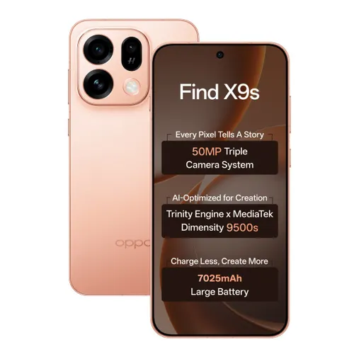 OPPO Find X9S (12GB RAM, 256GB Storage) | MediaTek Dimensity 9500s | 7025mAh Battery | Hasselblad 50MP Triple Camera | Sunset Orange