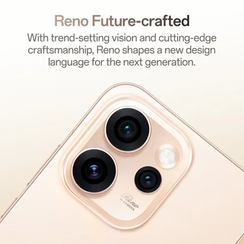 OPPO Reno15 Pro 5G (12GB RAM, 256GB Storage) | MediaTek Dimensity 8450 | 6500mAh Battery | IP69 Water and Dust Resistance | Sunset Gold - View 2