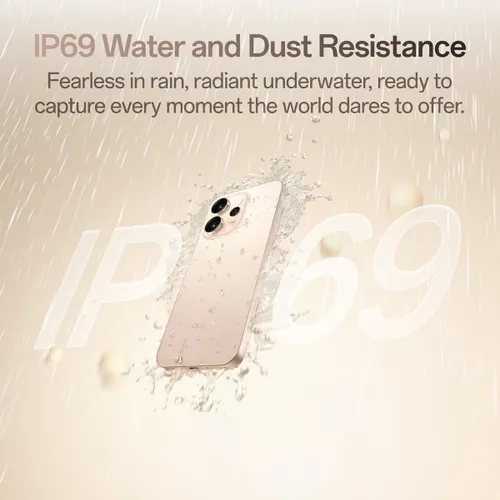 OPPO Reno15 Pro 5G (12GB RAM, 256GB Storage) | MediaTek Dimensity 8450 | 6500mAh Battery | IP69 Water and Dust Resistance | Sunset Gold - View 5