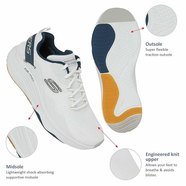 Skechers Men D'Lux Fitness Roam Free Sneakers - View 4