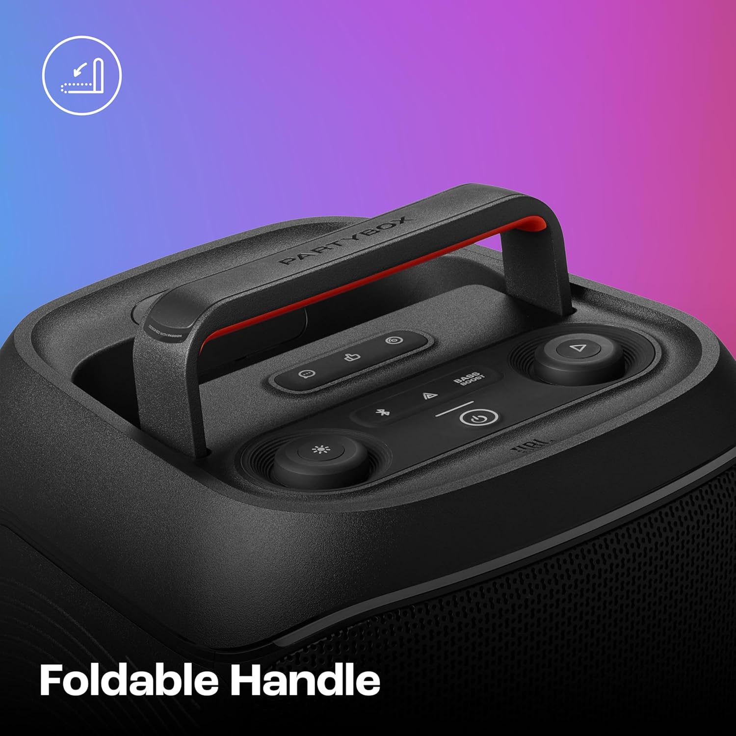 JBL Partybox 120 Wireless Bluetooth 160W Party Speaker, AI Sound Boost, Futuristic Light Show,Upto 12H Runtime,Auracast Multispeaker Support,Guitar+Mic Input - View 3