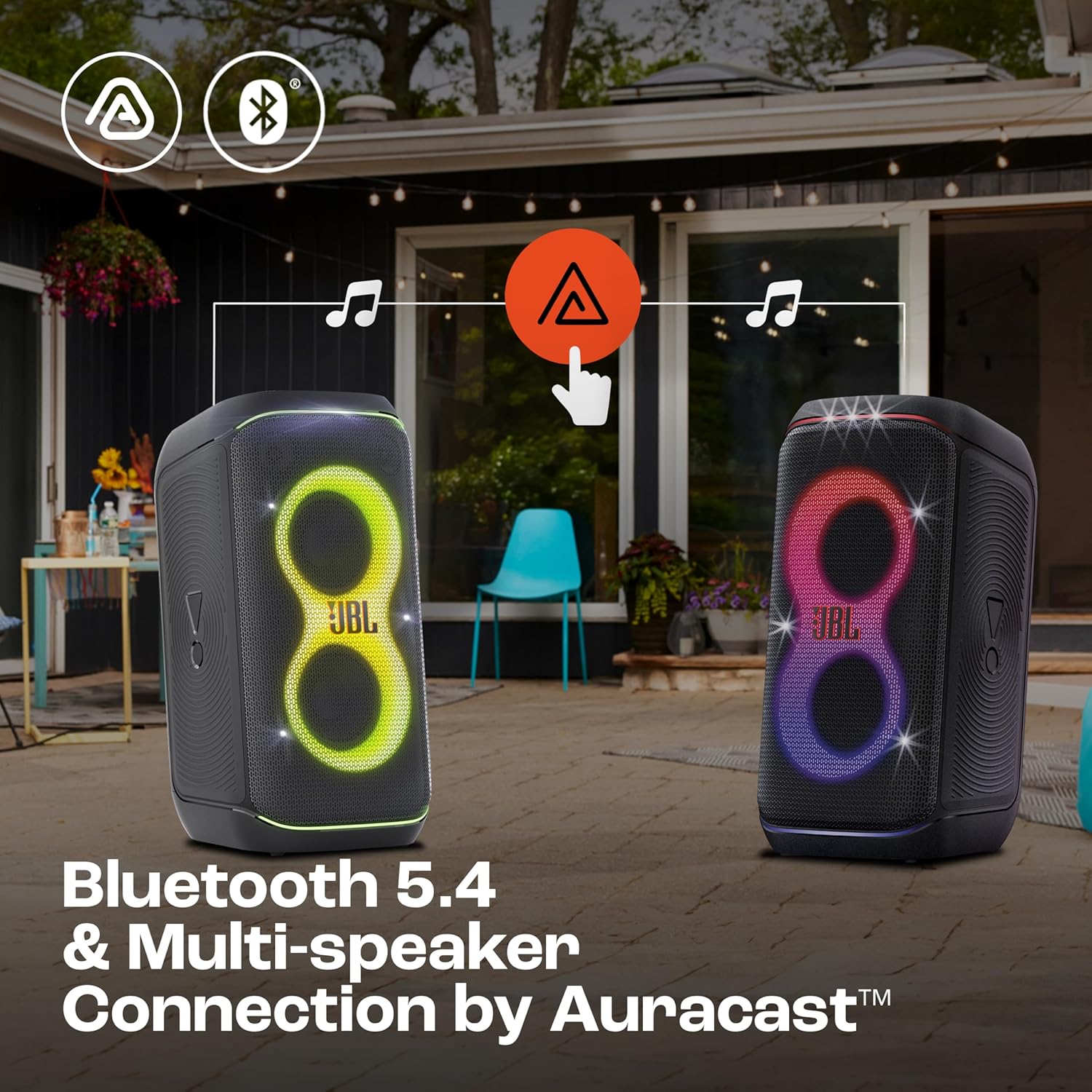 JBL Partybox 120 Wireless Bluetooth 160W Party Speaker, AI Sound Boost, Futuristic Light Show,Upto 12H Runtime,Auracast Multispeaker Support,Guitar+Mic Input - View 5