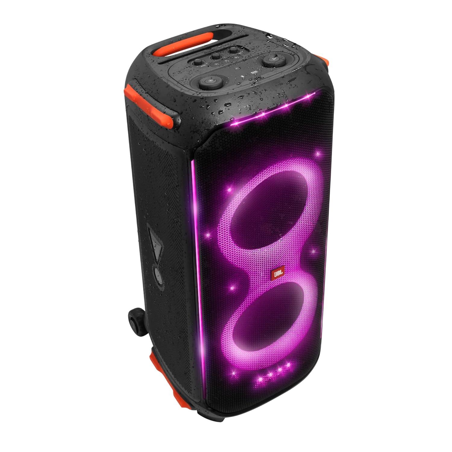 JBL PartyBox 710 Bluetooth Party Speaker with Dynamic Music Synced Flashing Club Pattern Lightshow, Pro Sound, Splashproof, PartyBox App Personalisation,Guitar and Mic Input(800 Watt RMS, Black) - View 5