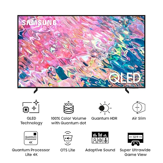 Samsung 214 cm (85 inches) 4K Ultra HD Smart QLED TV QA85Q60BAKXXL (Black) - View 2