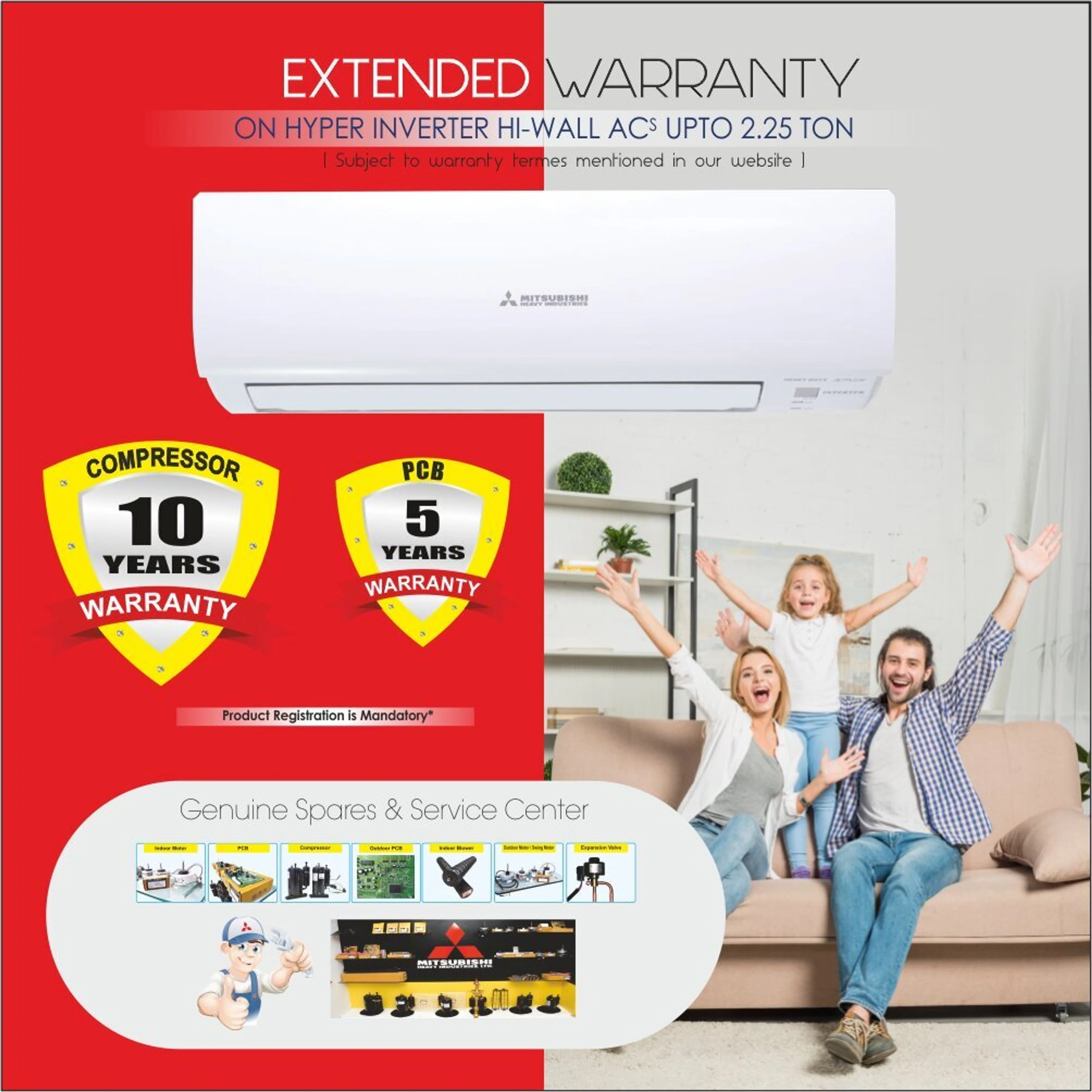 MITSUBISHI HEAVY INDUSTRIES 2025 Model 1.5 Ton 3 Star Split Hyper Inverter Hyper Inverter AC AC (SRK18YXP-W6,SRC18YXP-W6, White) - View 3