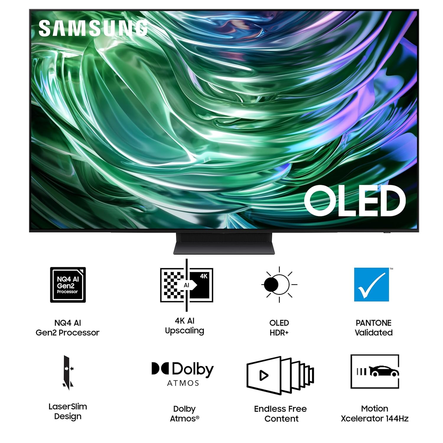 Samsung 195 cm (77 inches) 4K Ultra HD Smart OLED TV QA77S90DAELXL (Graphite Black) - View 2