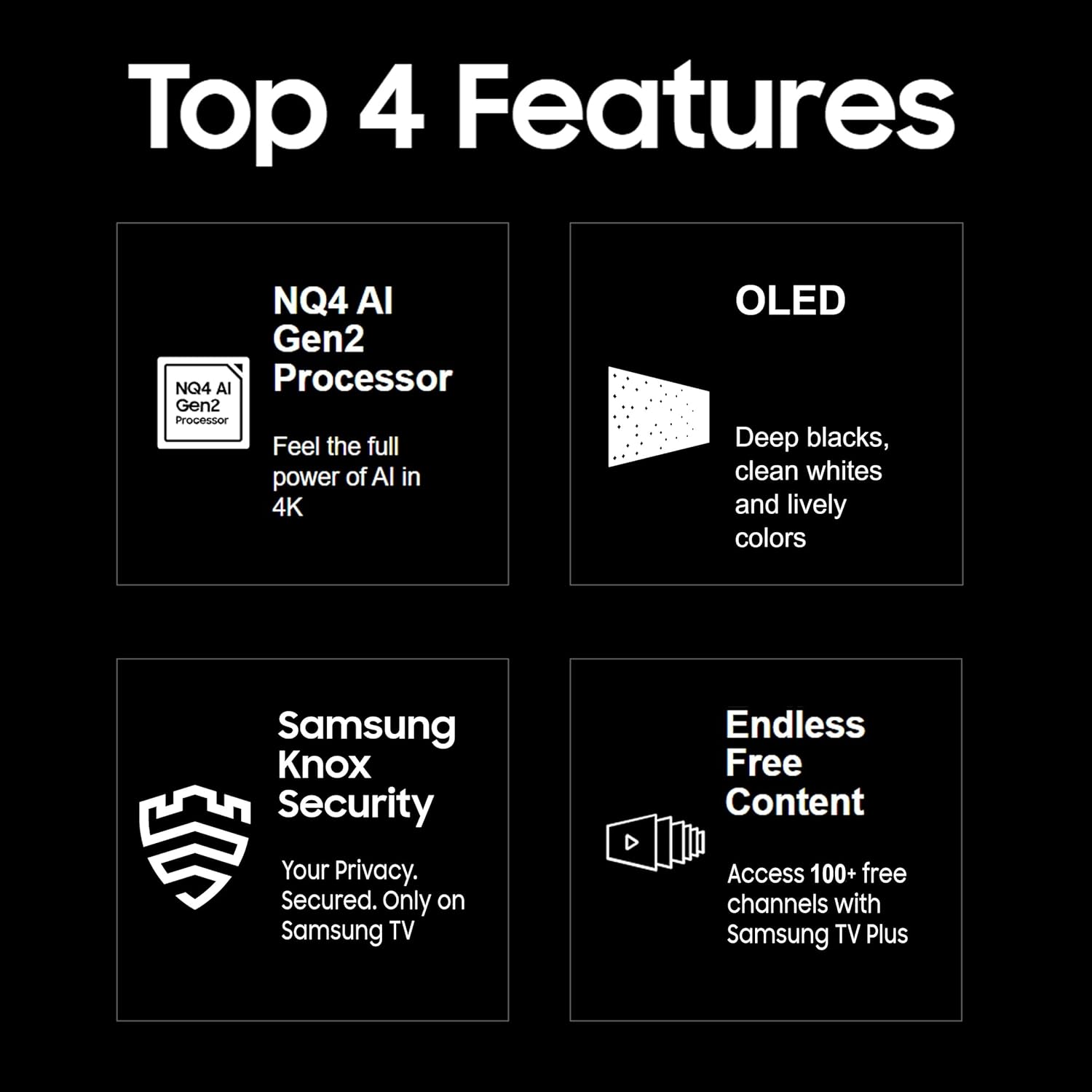 Samsung 195 cm (77 inches) 4K Ultra HD Smart OLED TV QA77S90DAELXL (Graphite Black) - View 7