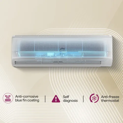 Godrej 2 Ton 3 Star Inverter Split AC | 100% Copper Condenser | 5 in 1 Convertible | i-Sense Technology | Silent Operation | 5 Years Warranty (HIC 24J3TS WA, 2026 Model - New BEE Star Rated) White - View 3