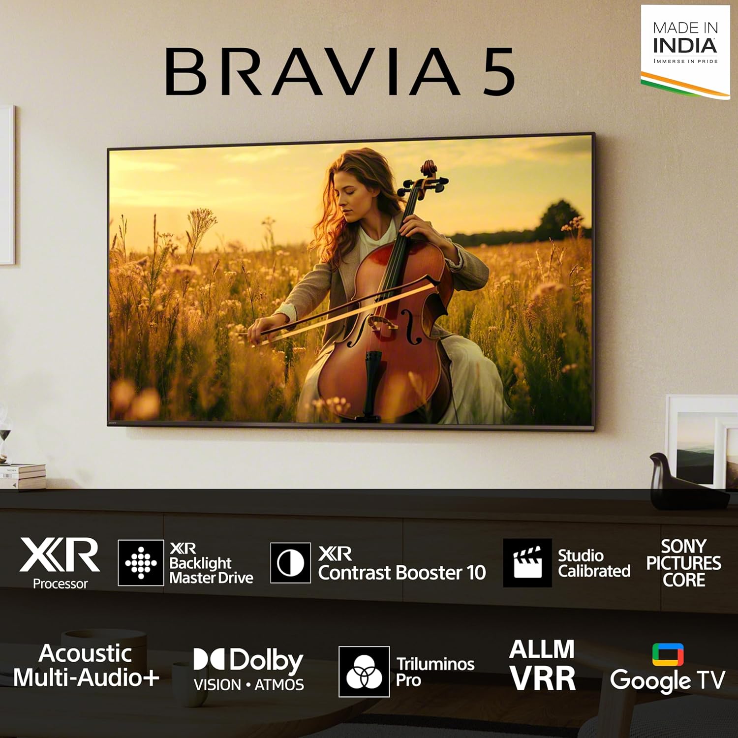 Sony 215 cm (85 inches) BRAVIA 5 Series 4K Ultra HD Smart Mini LED Google TV K-85XR55A - View 2