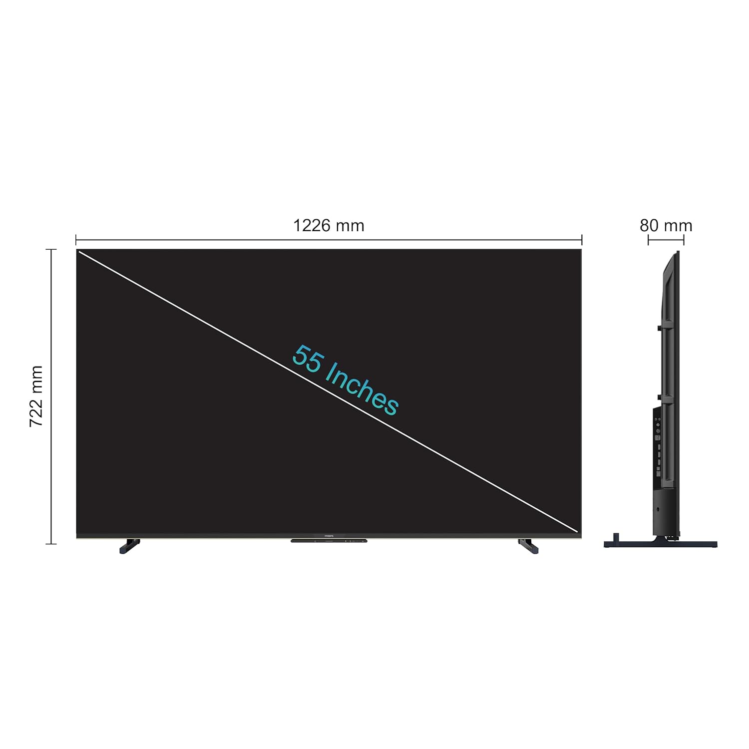 Philips 139 cm (55 inches) 8100 Series 4K Ultra HD Smart QLED Google TV 55PQT8100/94 - View 5