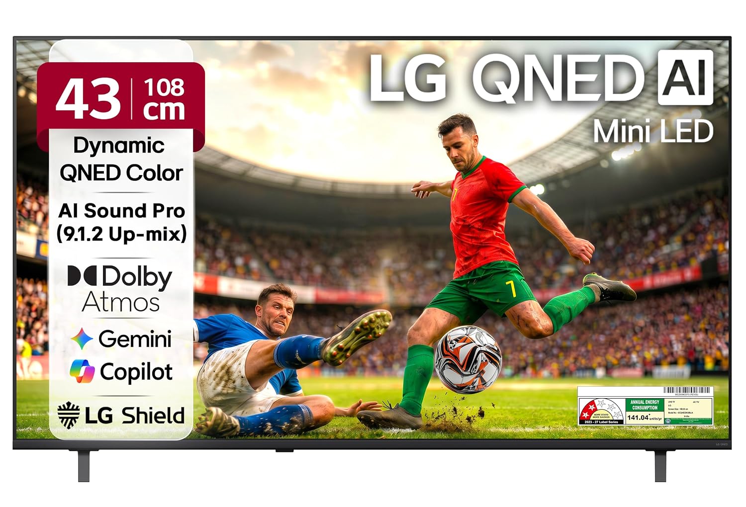 LG 189 cms (75 inches) QNED82 AI Series 4K Ultra HD Smart webOS IPS QNED Mini LED TV 75QNED82BLA