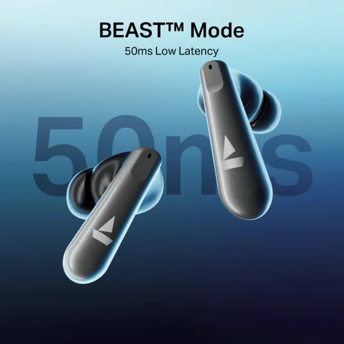 boAt Airdopes Prime 513 ANC TWS Earbuds | 32dB ANC | 65H Battery | AI-ENx Quad Mic | BT 6.0 | Multipoint (Carbon Black) - View 2