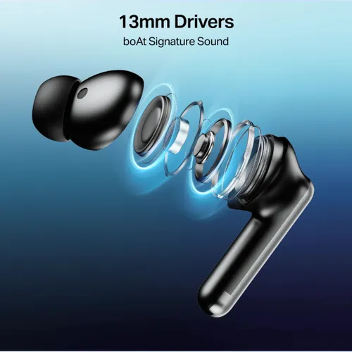 boAt Airdopes Prime 513 ANC TWS Earbuds | 32dB ANC | 65H Battery | AI-ENx Quad Mic | BT 6.0 | Multipoint (Carbon Black) - View 5