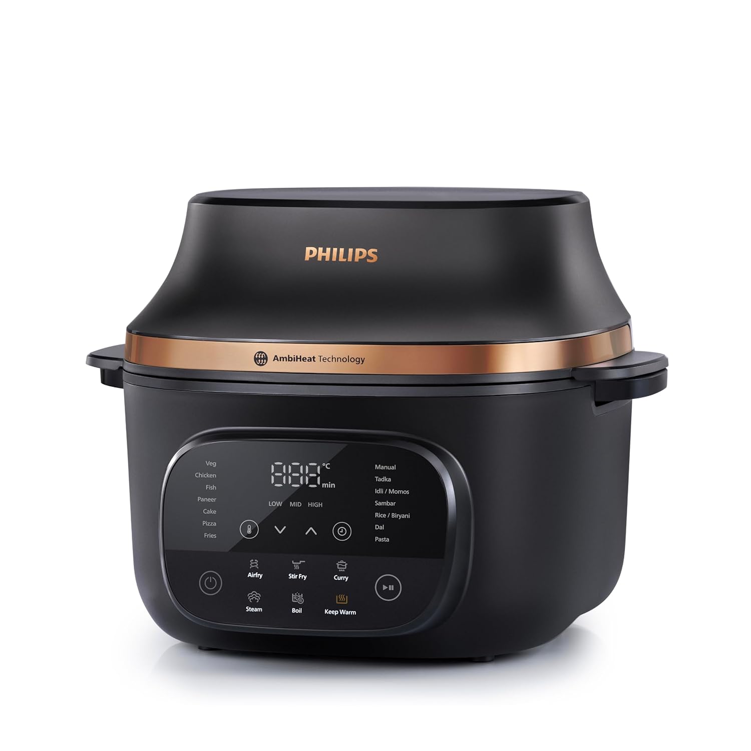 Philips OneChef 6L Smart All in One Cooking Device | 33-in-1 Functions (Air Fryer Oven, Stir Fry, Steam, Boil, Curry, Keep Warm & More) | AmbiHeat Technology Perfect for Indian Recipes & Biryani