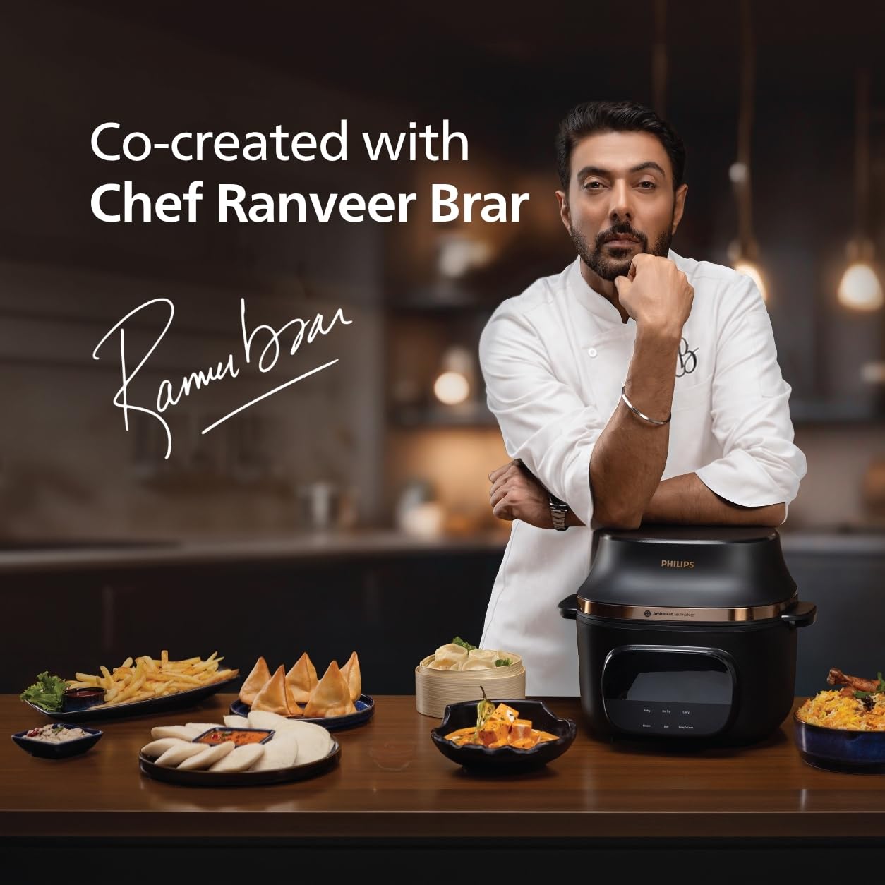 Philips OneChef 6L Smart All in One Cooking Device | 33-in-1 Functions (Air Fryer Oven, Stir Fry, Steam, Boil, Curry, Keep Warm &amp; More) | AmbiHeat Technology Perfect for Indian Recipes &amp; Biryani - View 7