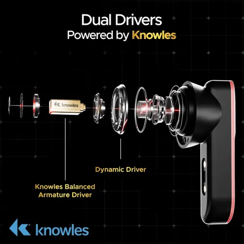 boAt Nirvana X Wireless Earbuds with Knowles dual drivers, 40 Hours Playback, Hi-Res Audio LDAC, boAt Hi-Fi Sound, ENx Technology, Dual Pairing, Galactic Red - View 2