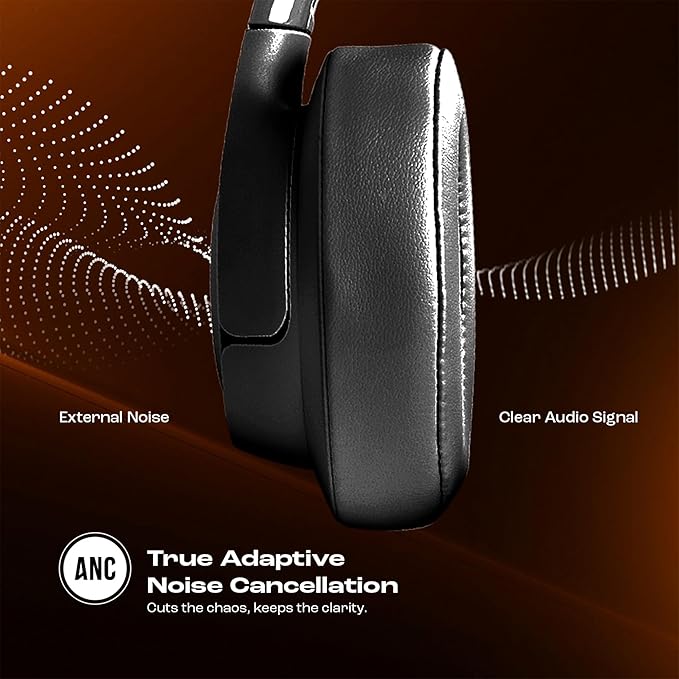 JBL Tune 770NC Wireless Over Ear Headphones with Adaptive Noise Cancellation, Upto 70H Battery, Smart Ambient, Speed Charge, Customized EQ, Google Fast Pair, Multipoint Connect, BT 5.3 - Black - View 5