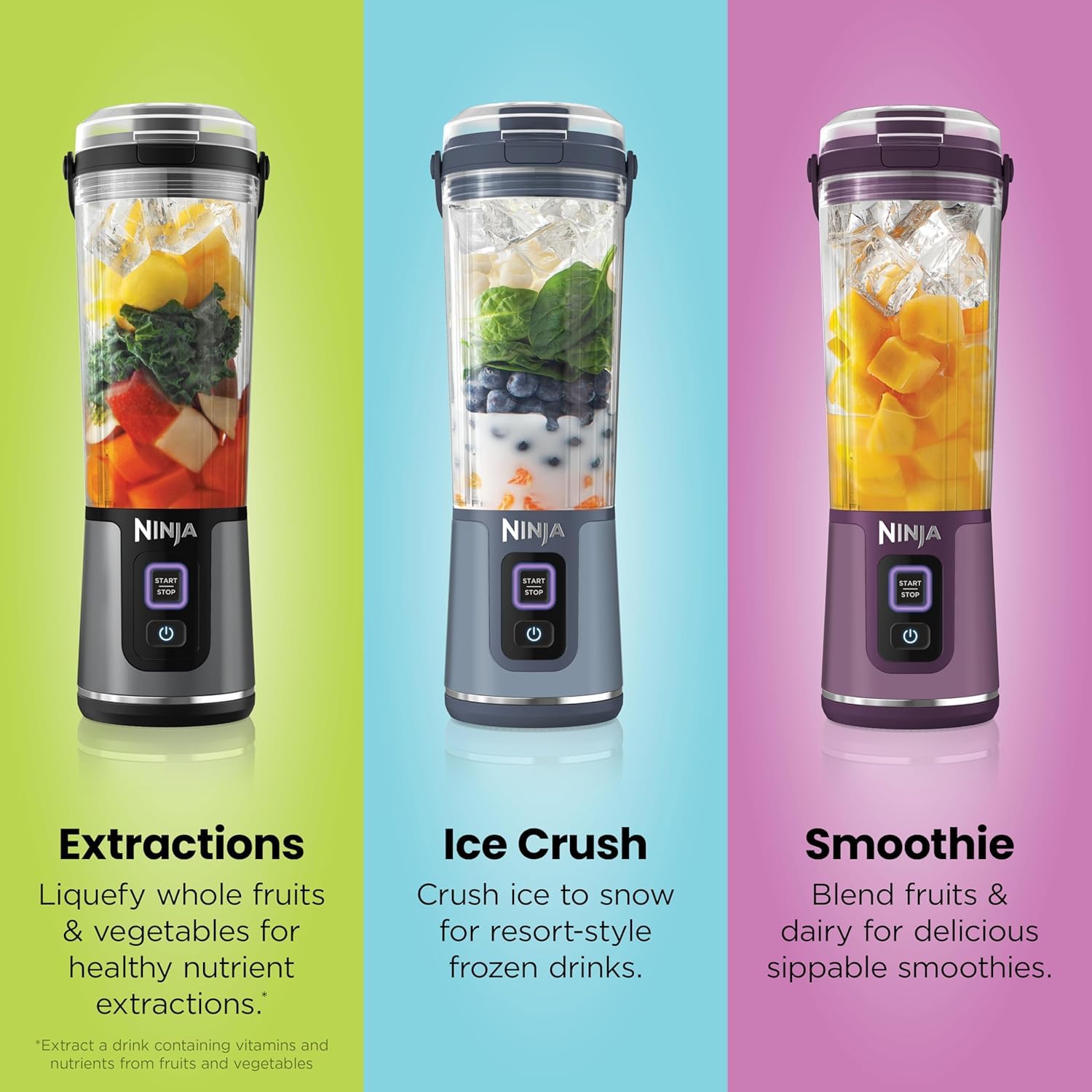 Ninja Blast Portable Cordless Blender (BC151INNV) – 530ml | USB-C Rechargeable | Crushes Ice & Frozen Fruit | BPA Free, Leak-Proof Travel Lid Denim Blue, Kitchen - View 6