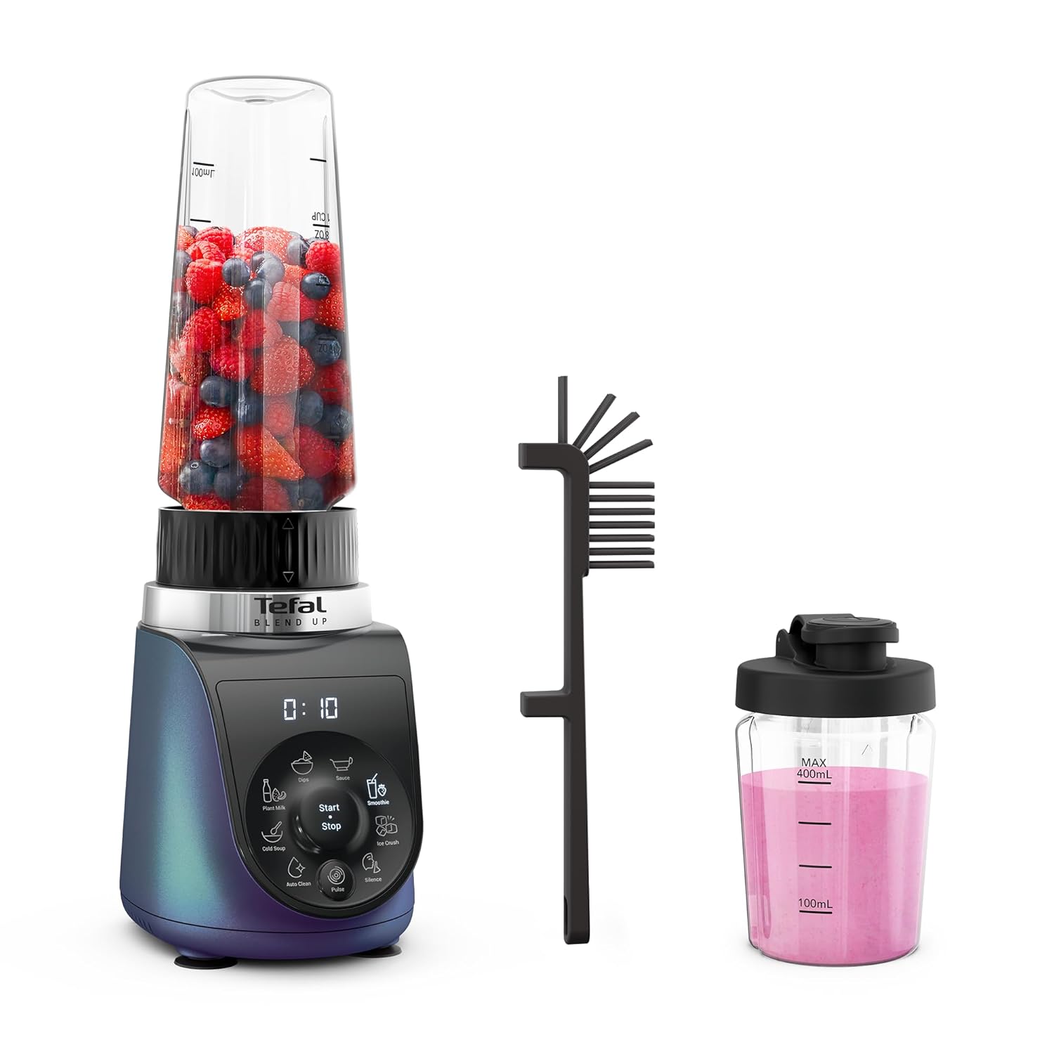Tefal Blend Up,1000 watt,Powerful Blender, Quiet Mode, 6 Powelix Blades,8 Preset Programmes, Auto Cleaning,2Durable Bottles 0.7L & 0.4L, Smoothies, Protein Shakes, Cocktails, 2 yrs warranty