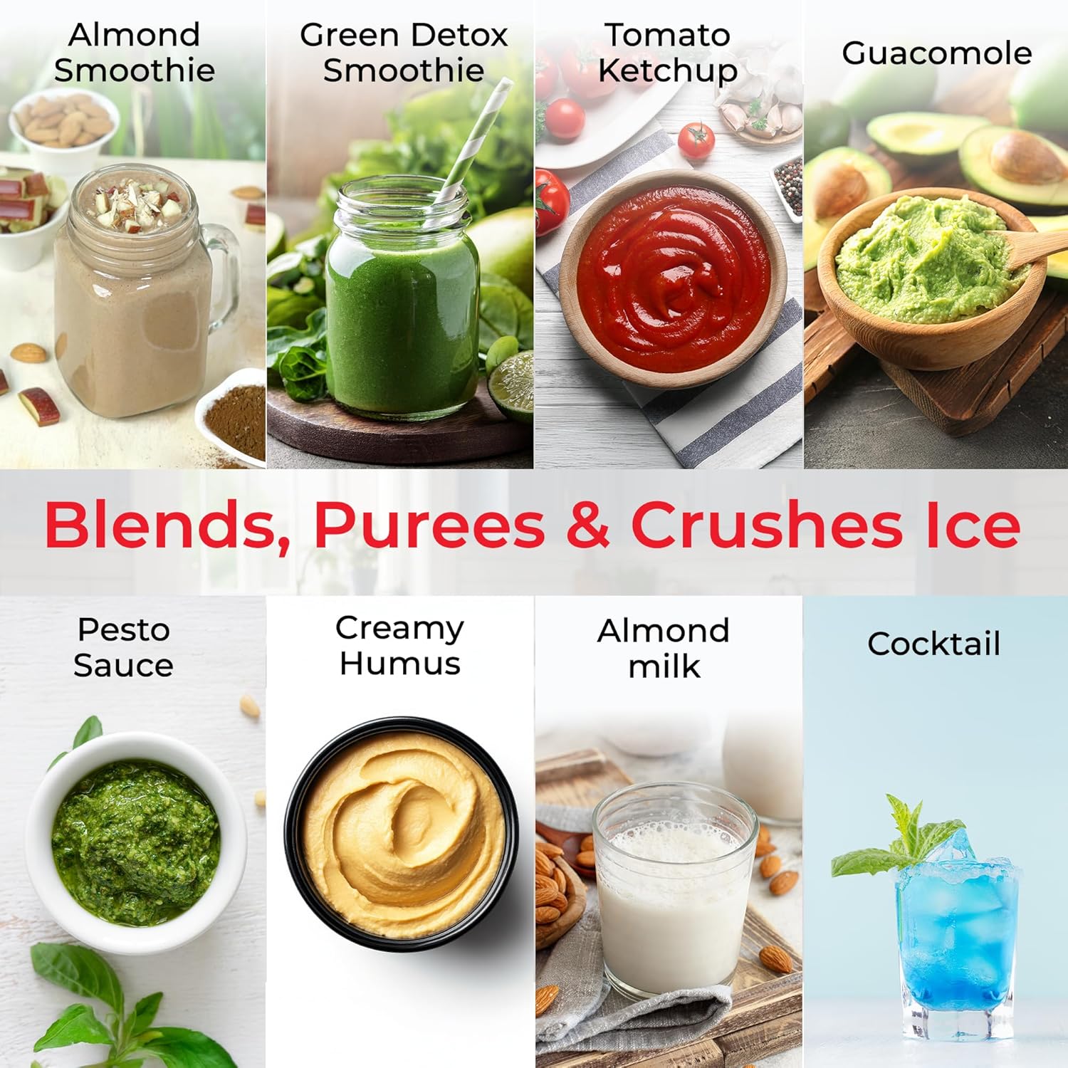 Tefal Blend Up,1000 watt,Powerful Blender, Quiet Mode, 6 Powelix Blades,8 Preset Programmes, Auto Cleaning,2Durable Bottles 0.7L & 0.4L, Smoothies, Protein Shakes, Cocktails, 2 yrs warranty - View 5