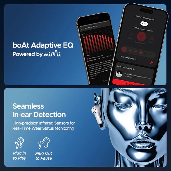 boAt Nirvana Ion ANC Wireless Earbuds with Active Noise Cancellation, ENx™ Technology, 120 Hours Playback, BEAST™ Mode - View 5