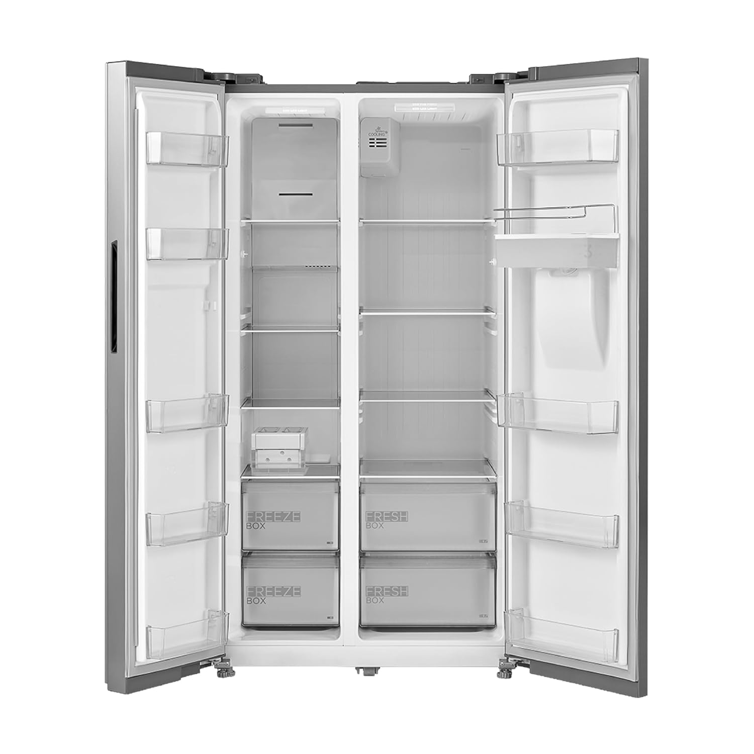 Midea 560 L Side by Side Refrigerator, Inverter Compressor, Multi Air Flow Cooling, Water Dispenser (MDRS704FGF46 Frost Free, Energy Efficient, Large Capacity, Bru-Steel Finish) - View 6