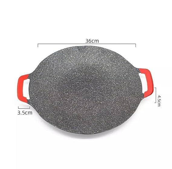 Electric Non Stick Frying Pan | Smokeless BBQ Grill Tandoori Pan For Cooking Indoor Outdoor,800 Watts | Tray with Adjustable Temperature Control | Multipurpose Chicken Fry Pan Tawa - View 7