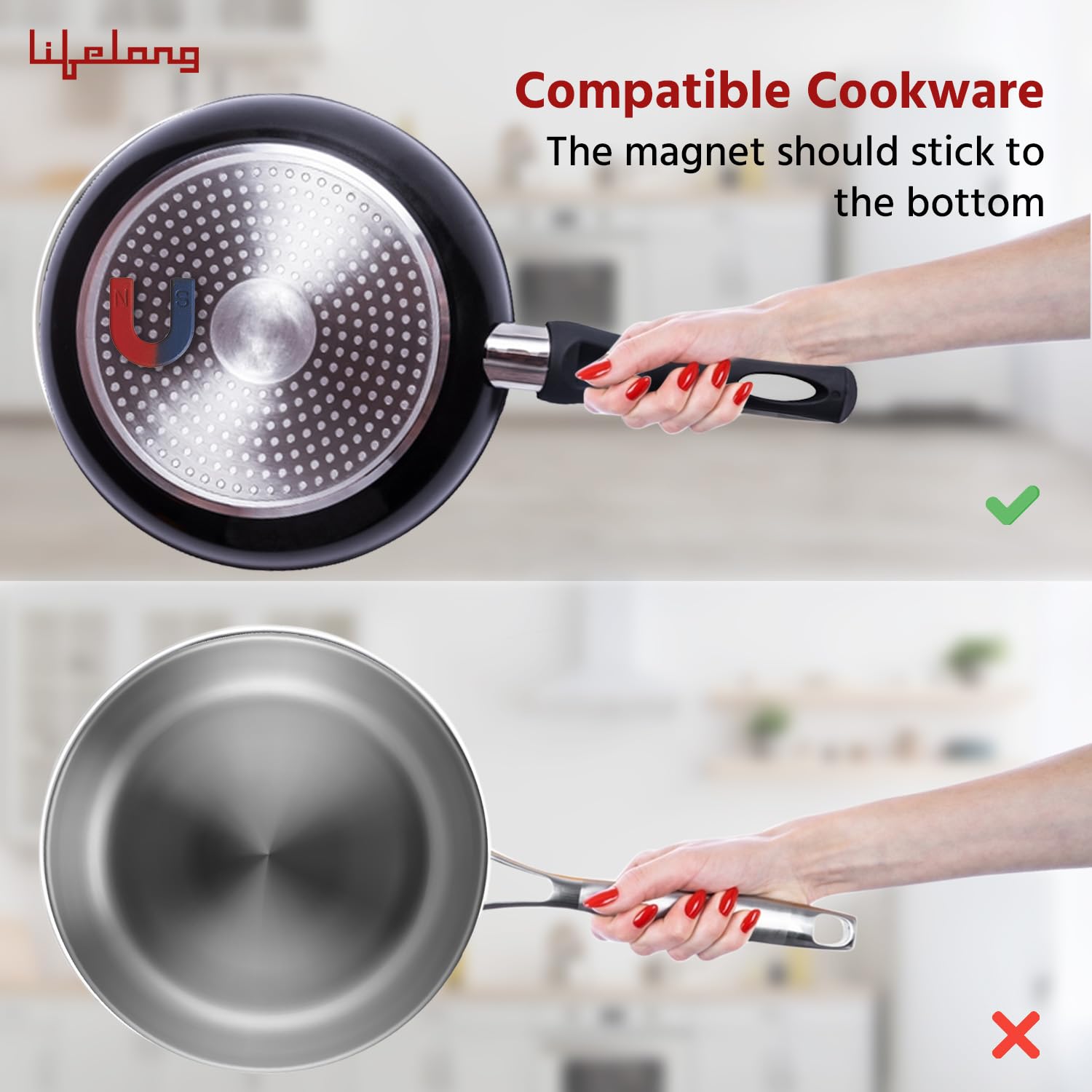 Lifelong 1800 Watt Induction Stove With Surge Protection, Electric Induction, 7 Preset Indian Menu Options, Auto Shut Off&amp;Temperature Control with Voltage Protection, 1 Year Manufacturer's Warranty - View 4
