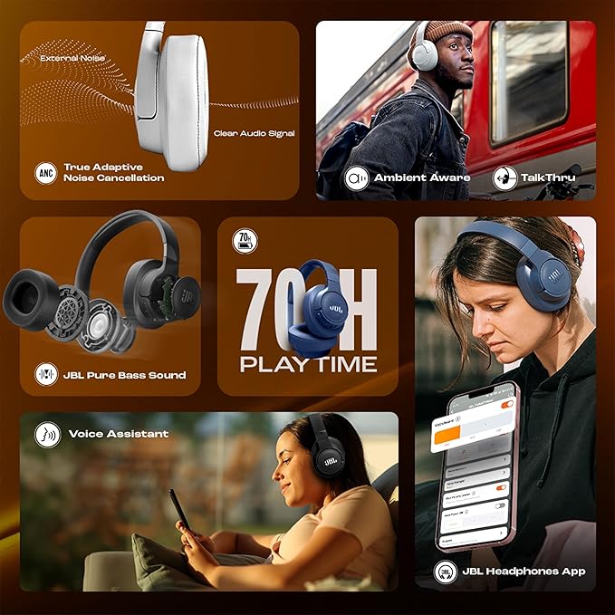 Noise Master Buds Max, Sound by Bose Wireless Over-Ear Headphones, Adaptive ANC, LHDC 5.0, Immersive Spatial Audio,Upto 60H Playtime, Fast Pairing, Wear Detection(Onyx) - View 3