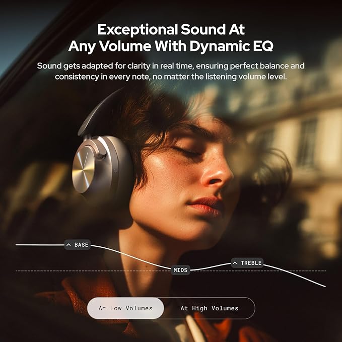 Noise Master Buds Max, Sound by Bose Wireless Over-Ear Headphones, Adaptive ANC, LHDC 5.0, Immersive Spatial Audio,Upto 60H Playtime, Fast Pairing, Wear Detection(Onyx) - View 4