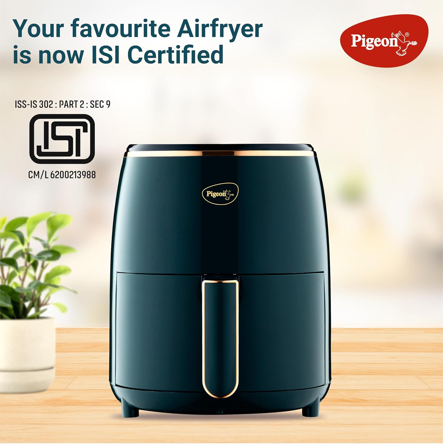 Pigeon Healthifry Digital Air Fryer, 360° High Speed Air Circulation Technology 1200 W with Non-Stick 4.2 L Basket - View 3