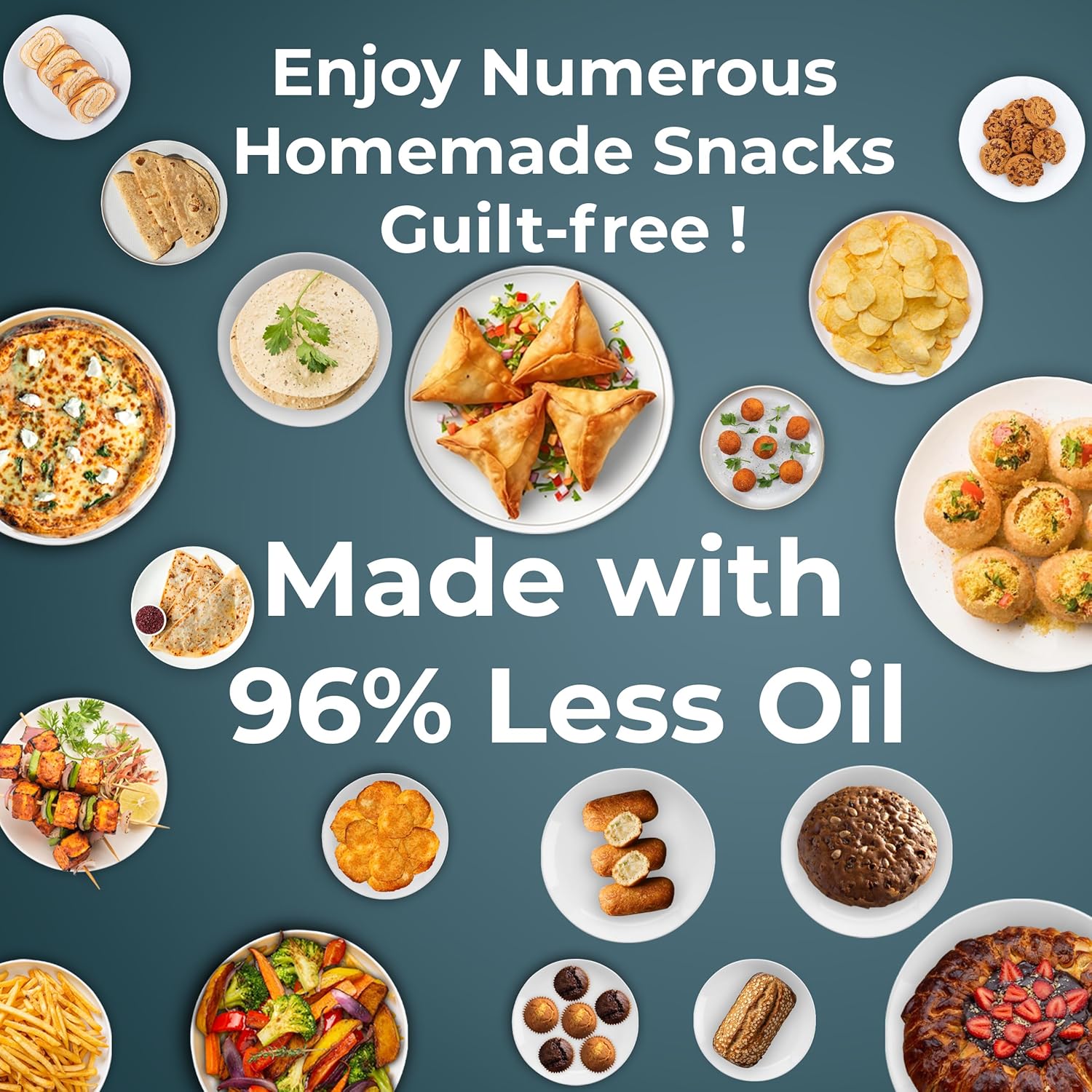 Pigeon Healthifry Digital Air Fryer, 360° High Speed Air Circulation Technology 1200 W with Non-Stick 4.2 L Basket - View 6