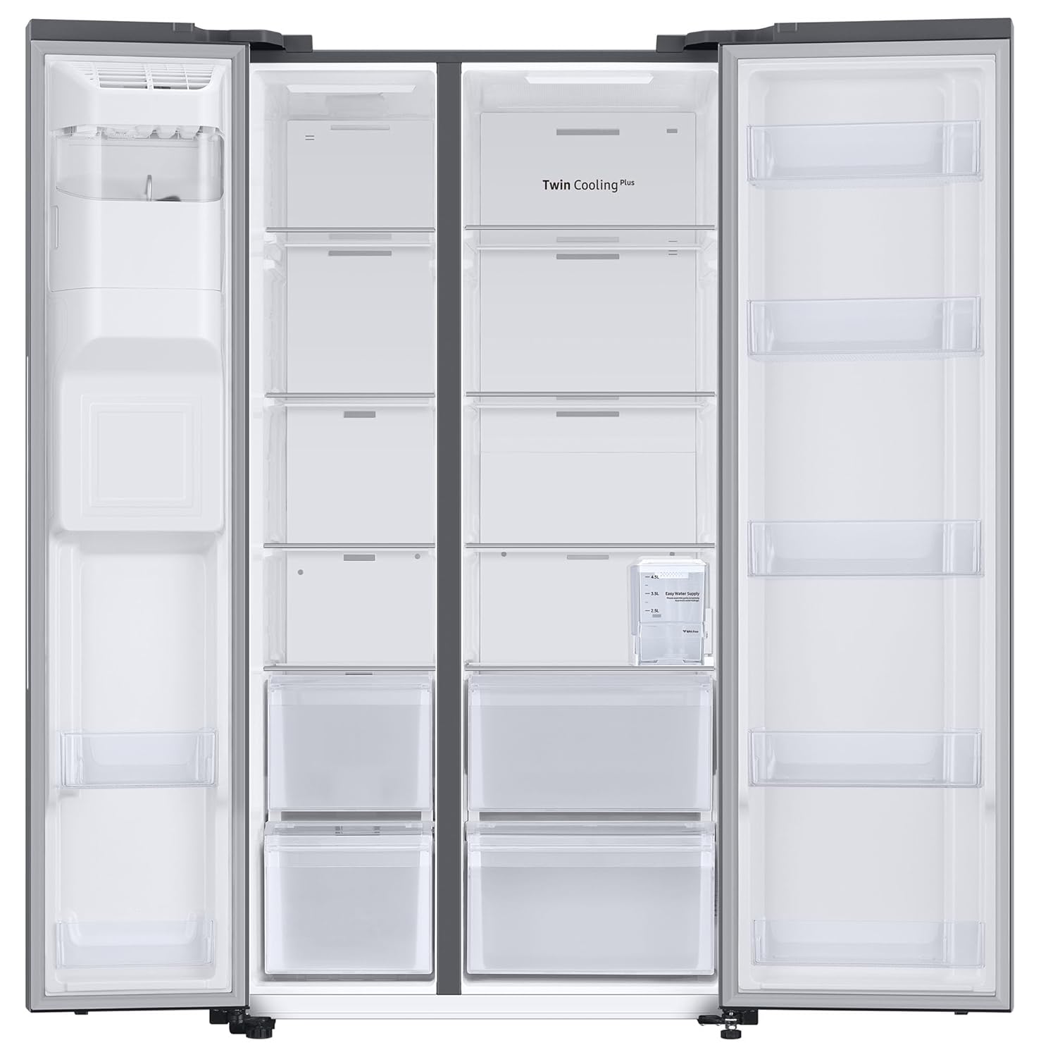 Samsung Store store 633 L, 3 Star, Frost Free, Double Door, Convertible 5-in-1 Digital Inverter, Side By Side Refrigerator with AI, WiFi &amp; Water &amp; Ice Dispenser (RS78CG8543S9HL, Silver, Refined Inox) - View 8
