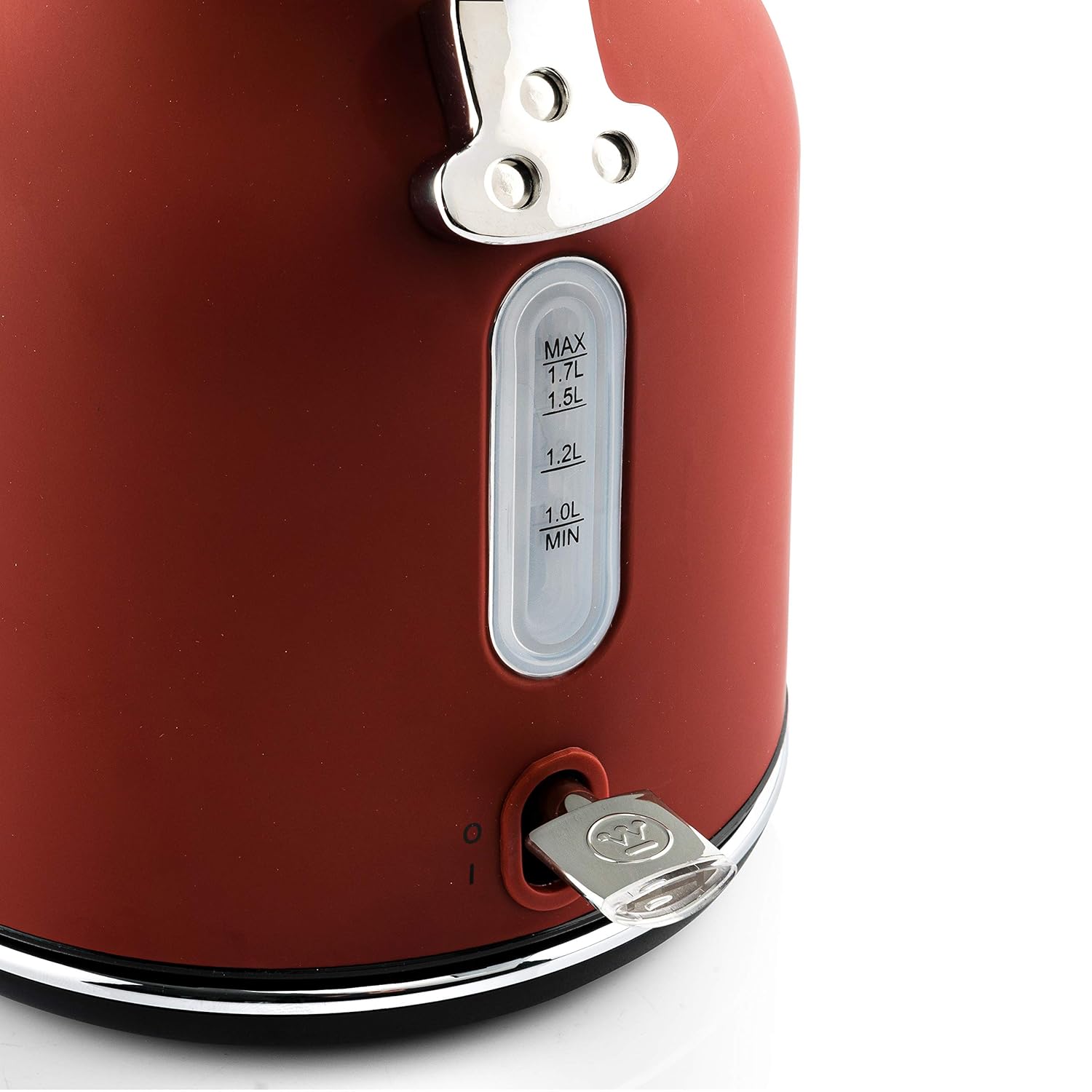 Westinghouse 1.7L 2200W Retro Series Electric Kettle | Fast Boil, Water Boiler For Hot Drinks, Quiet Boil & Detachable Filter | Temperature & Water Level Indicator | 2 Years Warranty (Red) - View 3