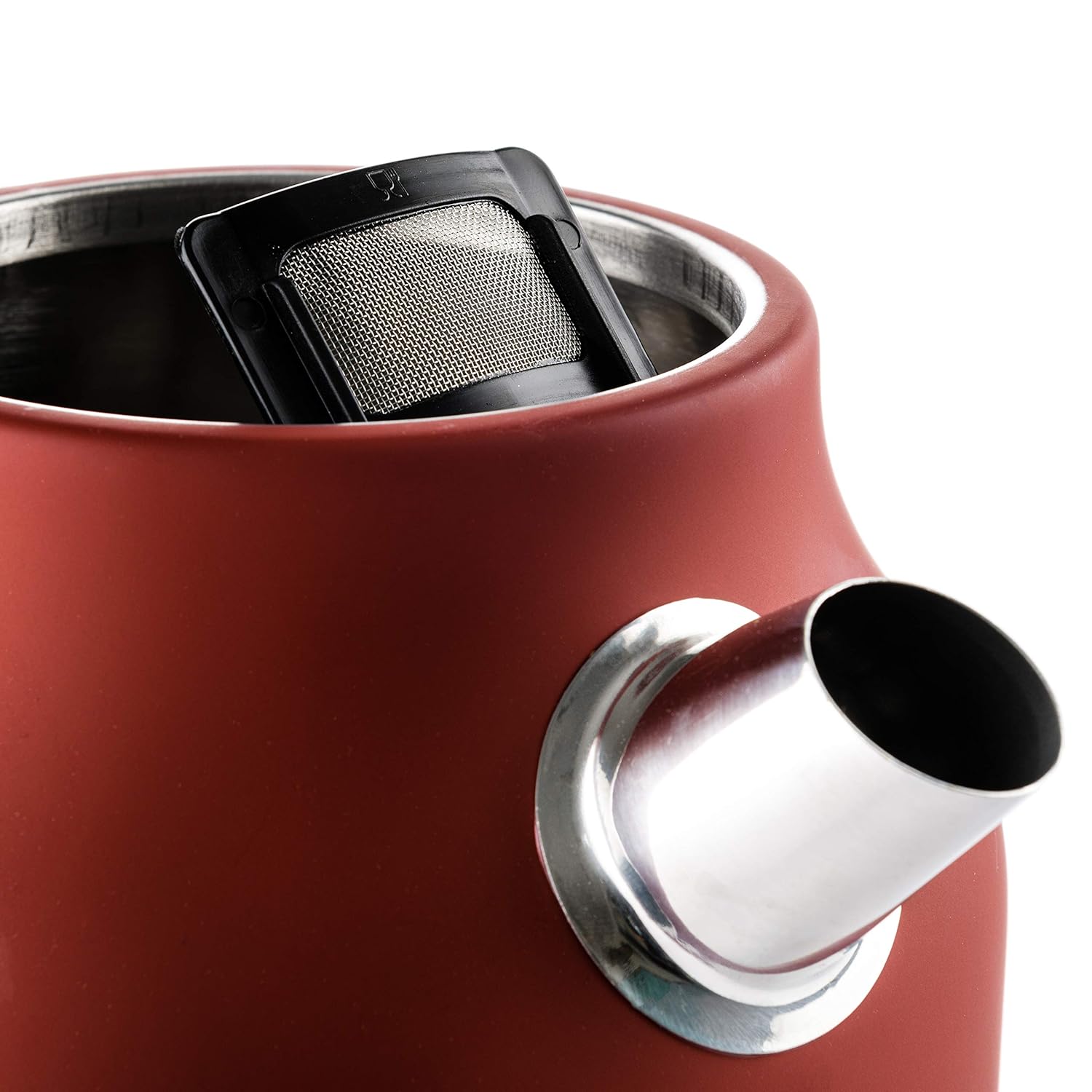 Westinghouse 1.7L 2200W Retro Series Electric Kettle | Fast Boil, Water Boiler For Hot Drinks, Quiet Boil & Detachable Filter | Temperature & Water Level Indicator | 2 Years Warranty (Red) - View 4