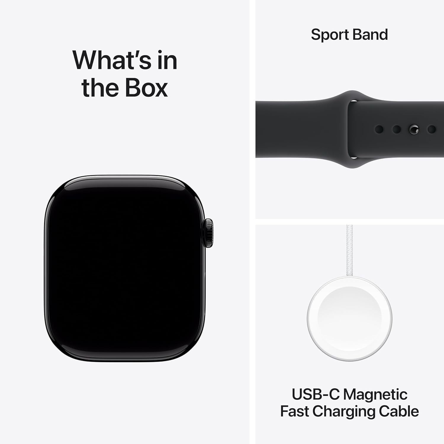 Apple Watch Series 11 GPS + Cellular 46mm Jet Black Aluminium Case with Black Sport Band - S/M - View 6