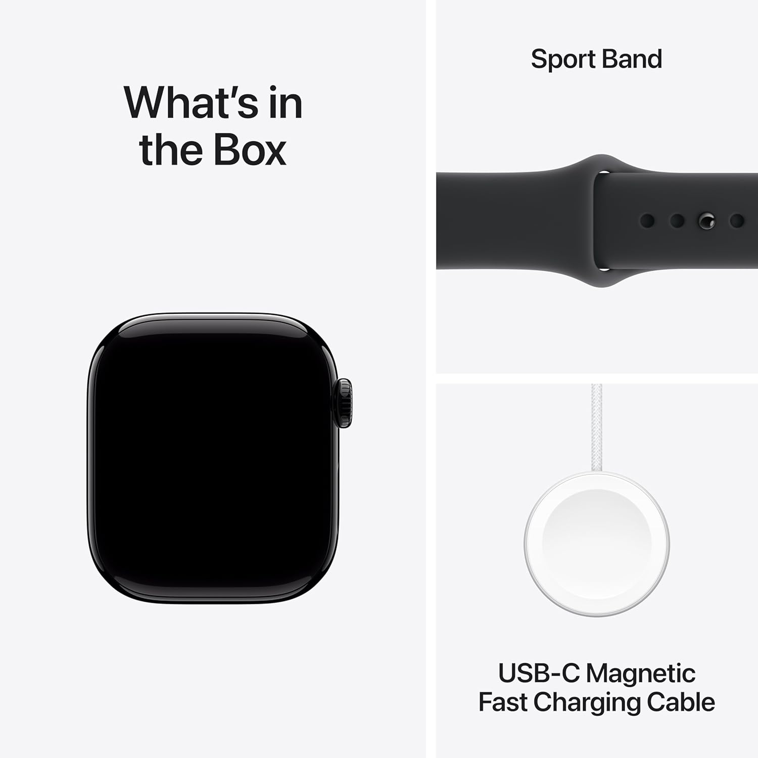 Apple Watch Series 11 GPS + Cellular 42mm Jet Black Aluminium Case with Black Sport Band - S/M - View 6