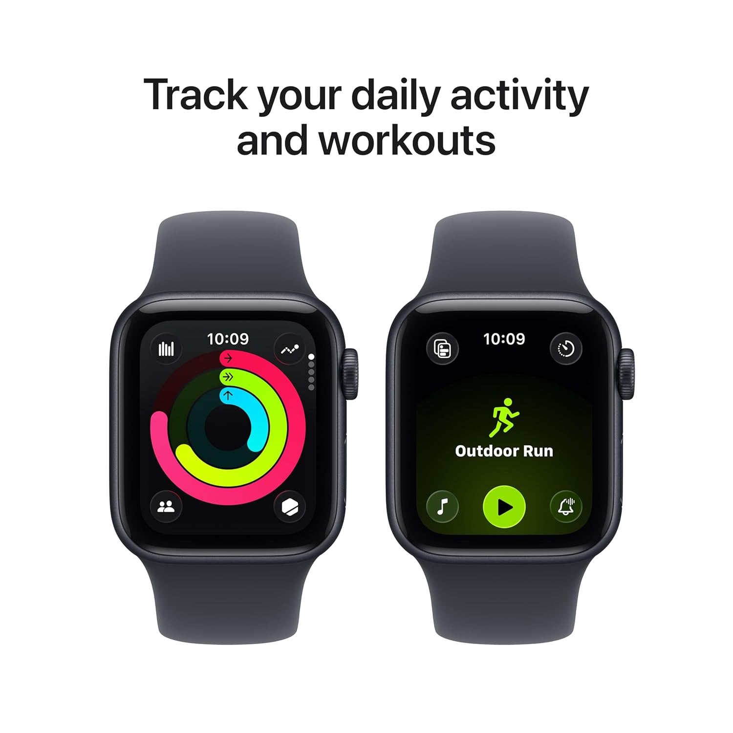 Apple Watch SE 3 GPS + Cellular 40mm Midnight Aluminium Case with Midnight Sport Band - S/M - View 5
