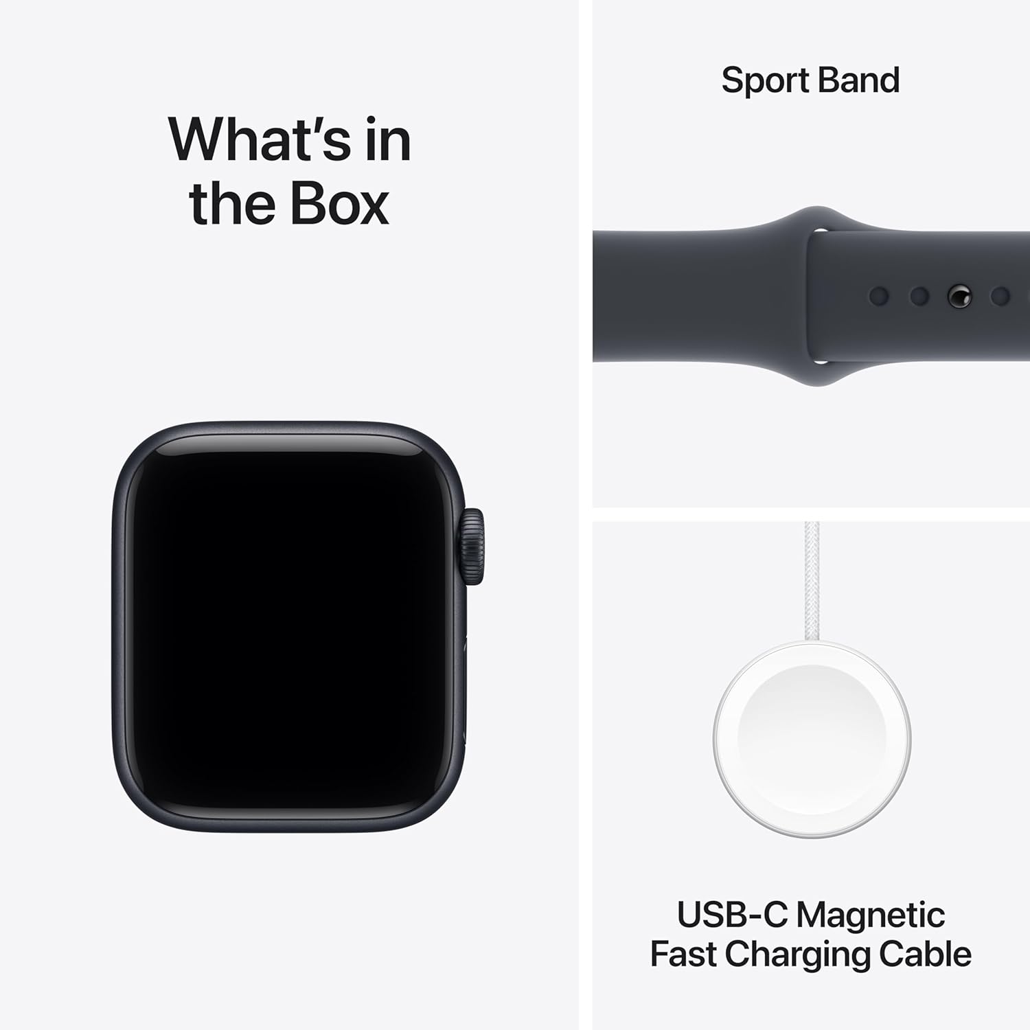 Apple Watch SE 3 GPS + Cellular 40mm Midnight Aluminium Case with Midnight Sport Band - S/M - View 6