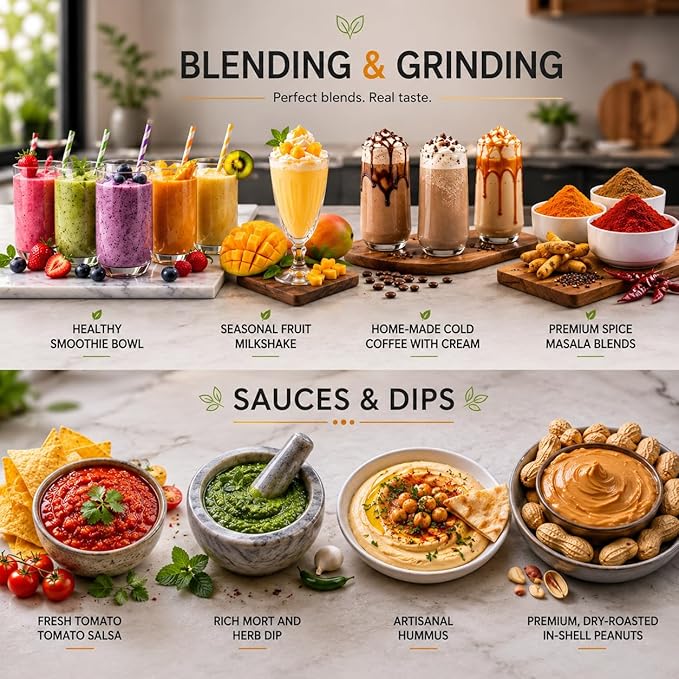 Growsmart HydroGrind Powerful 750 W Juicer Mixer Grinder For Kitchen 4 Jars (3 Stainless Steel + 1 Juicer) Mixie For Mixing, Grinding, Juicing 4 Years Warranty (Grey &amp; Black) - View 4