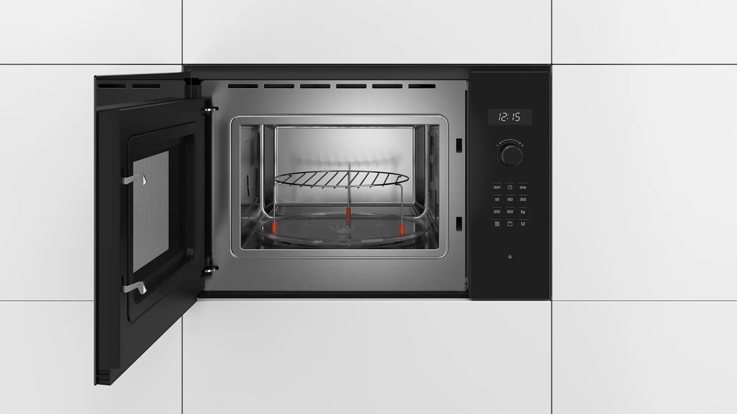 Bosch 25 Litre Series 6 Built-In Microwave Oven Stainless Steel Microwave Oven (BEL554MB0I,Black) (Series 6) - View 3