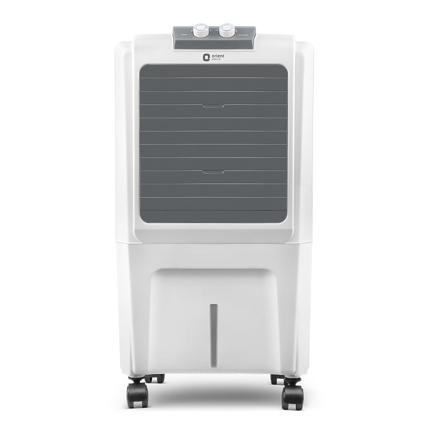 Click to see full view   3 VIDEOS     3+ Orient Electric Durachill 40 L Portable Air Cooler For Home | Densenest Honeycomb Pads |More Air Delivery | Fully Collapsible Louvers |Inverter Compatible | 1 Year Warranty by Orient | White & Grey