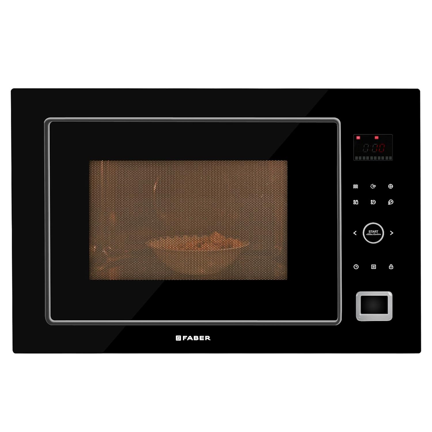 Faber 32L Microwave Oven | Grill,Convection, Defrost | 10 Auto Menus | Speedy & Multi-Stage & Combination Cooking| Child Lock| Electric Control| Digital Timer | Energy Efficient | FBI MWO 32L GLB BK