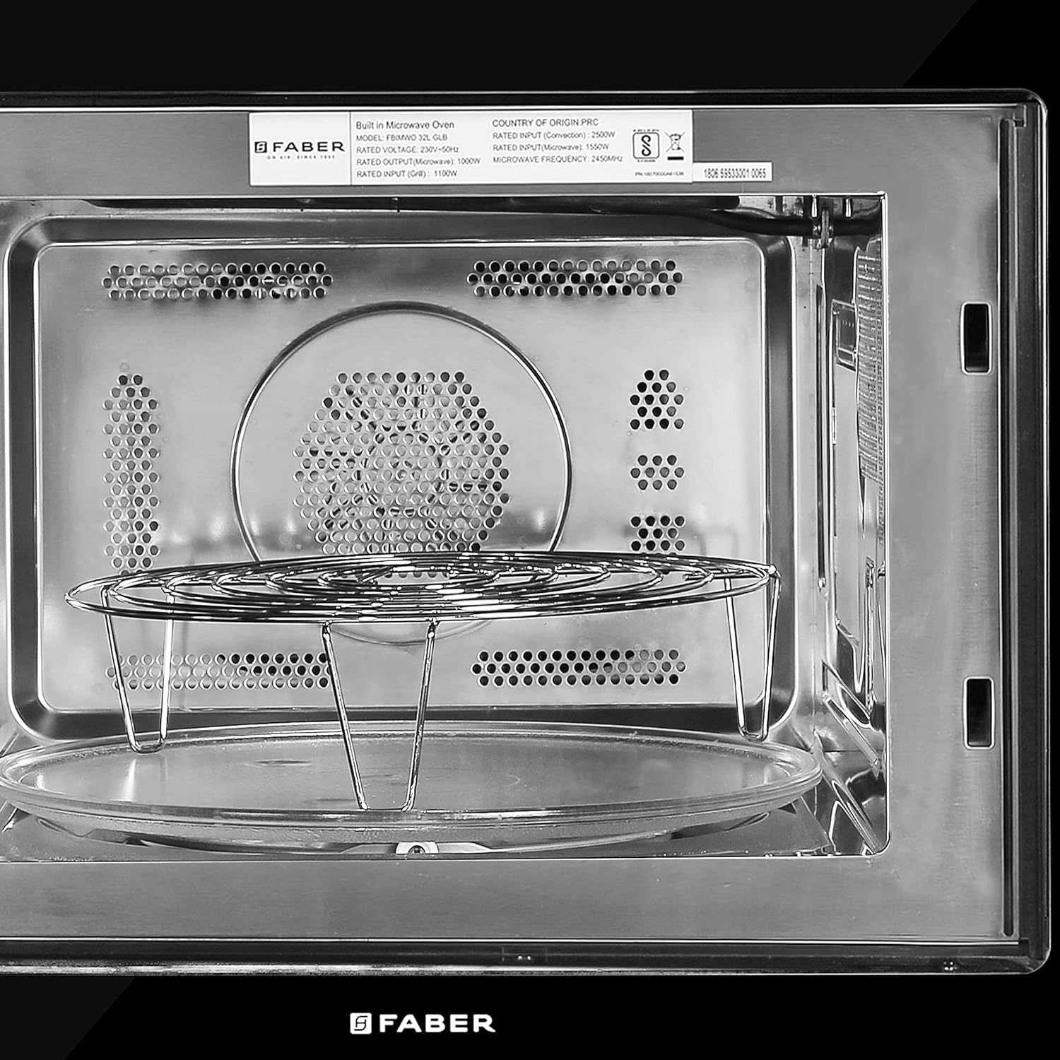 Faber 32L Microwave Oven | Grill,Convection, Defrost | 10 Auto Menus | Speedy & Multi-Stage & Combination Cooking| Child Lock| Electric Control| Digital Timer | Energy Efficient | FBI MWO 32L GLB BK - View 8